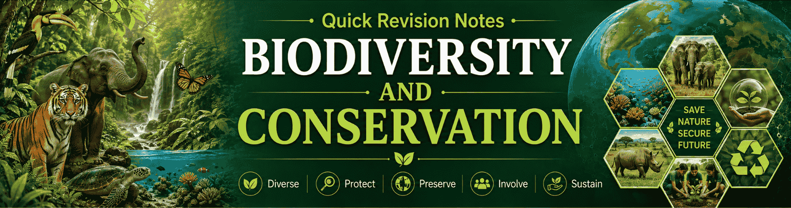 Biodiversity and Conservation quick revision notes