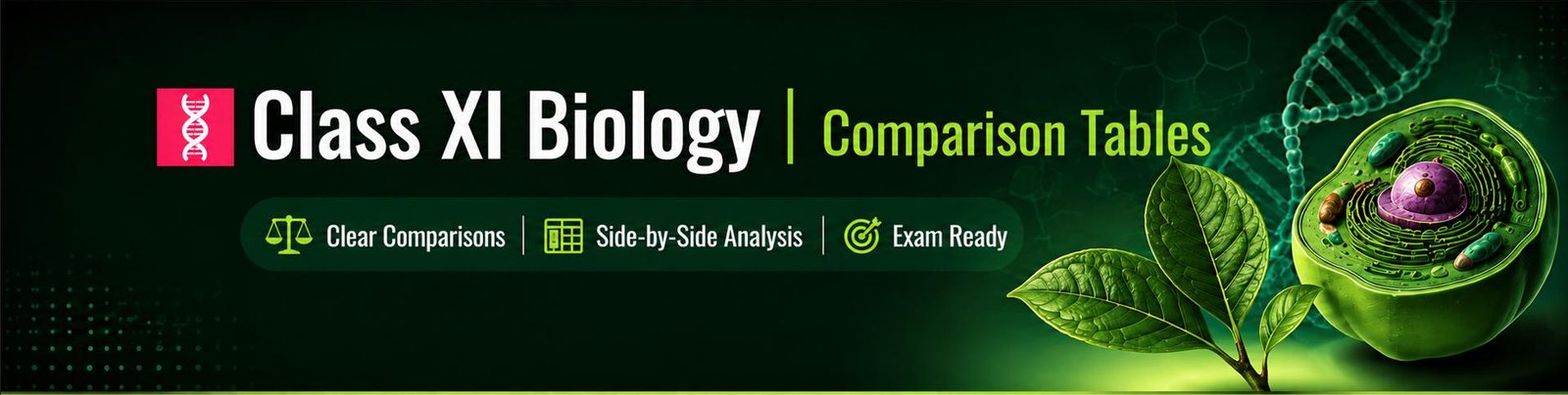 Class XI Biology | Comparison Tables