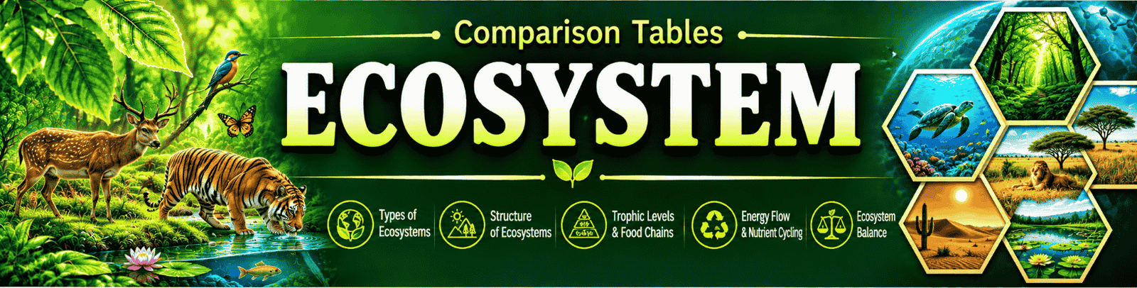 Ecosystem comparison tables