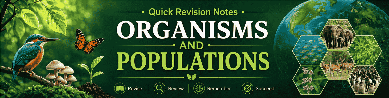 Organisms and Populations quick revision notes