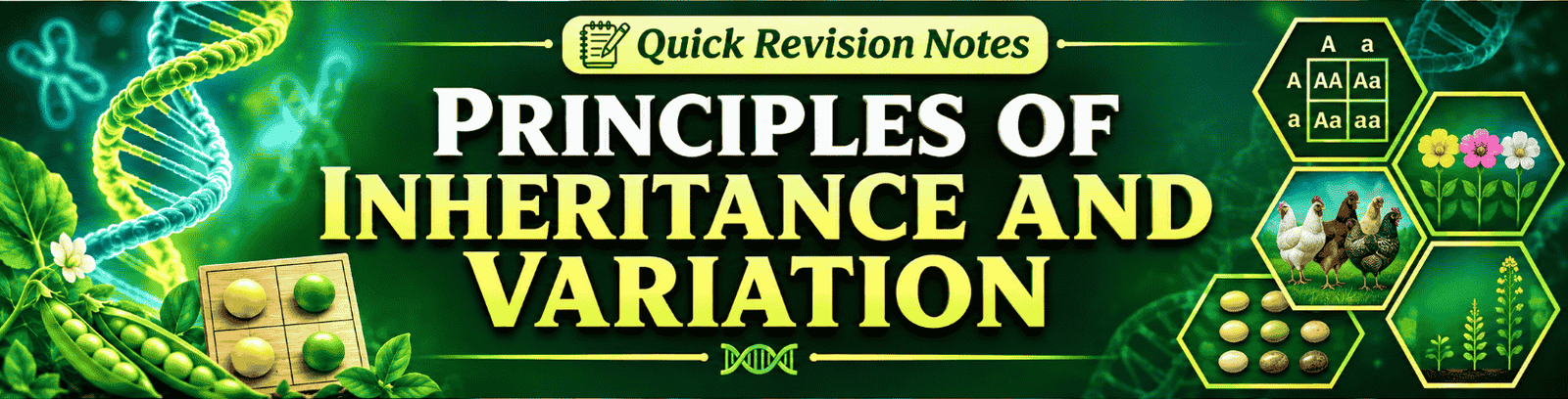 Principles of Inheritance and Variation quick revision notes